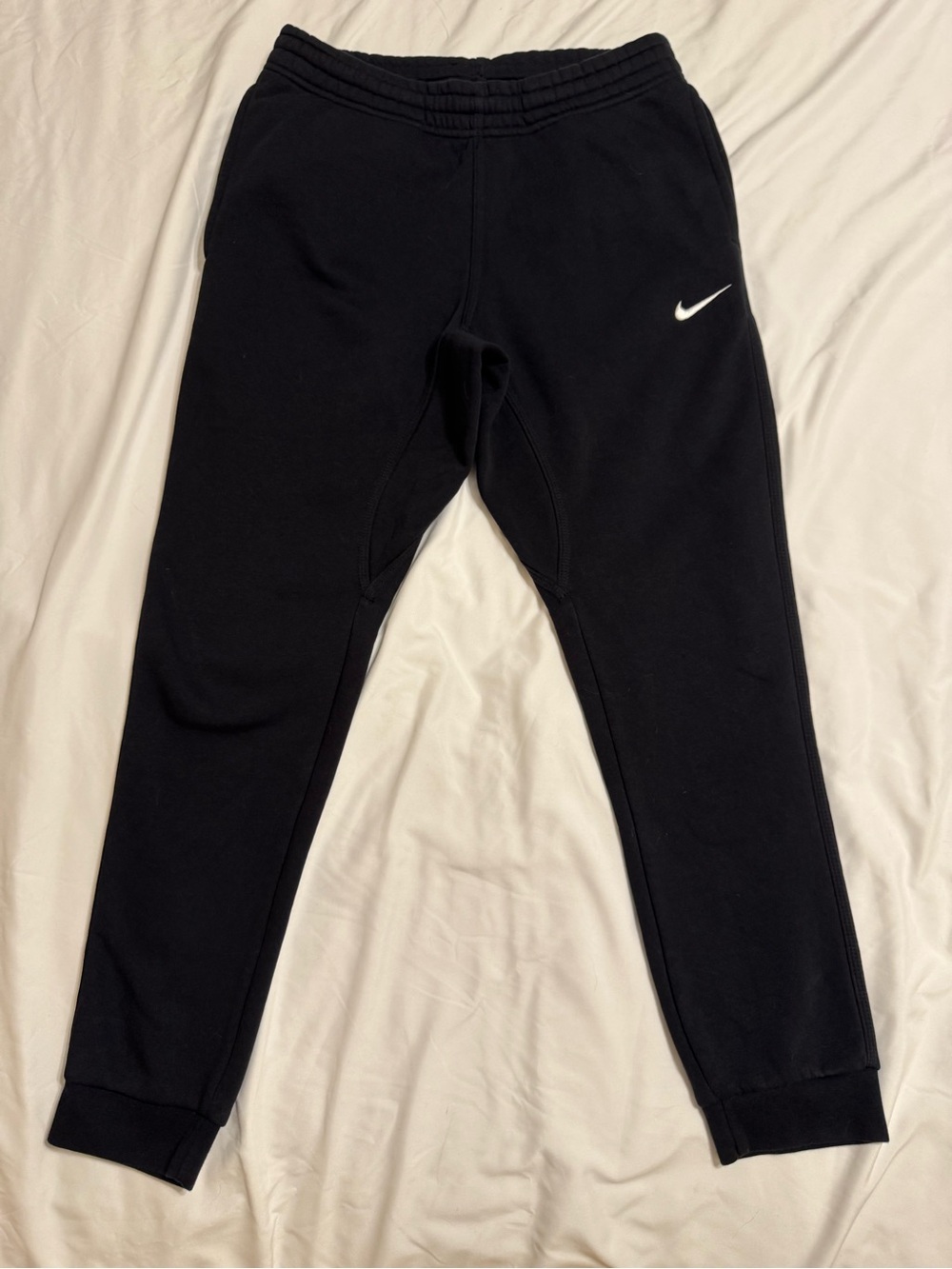 Nike Black Kids Sweat Joggers with White Swoosh